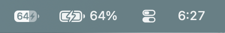 The compact macOS 27 battery percentage beside Better Battery’s larger, more legible icon and percentage